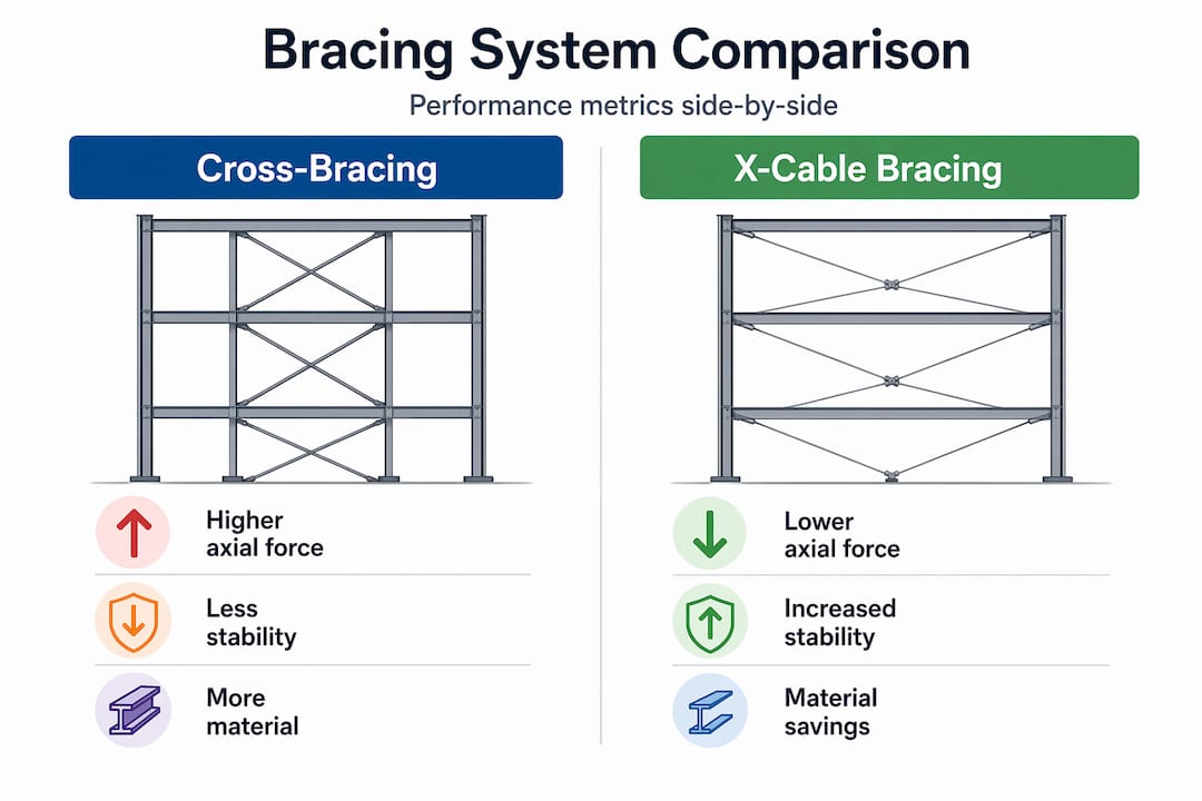 Infographic comparing bracing system performance