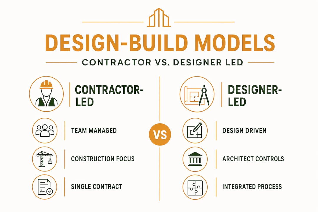 Infographic contrasting two design-build models