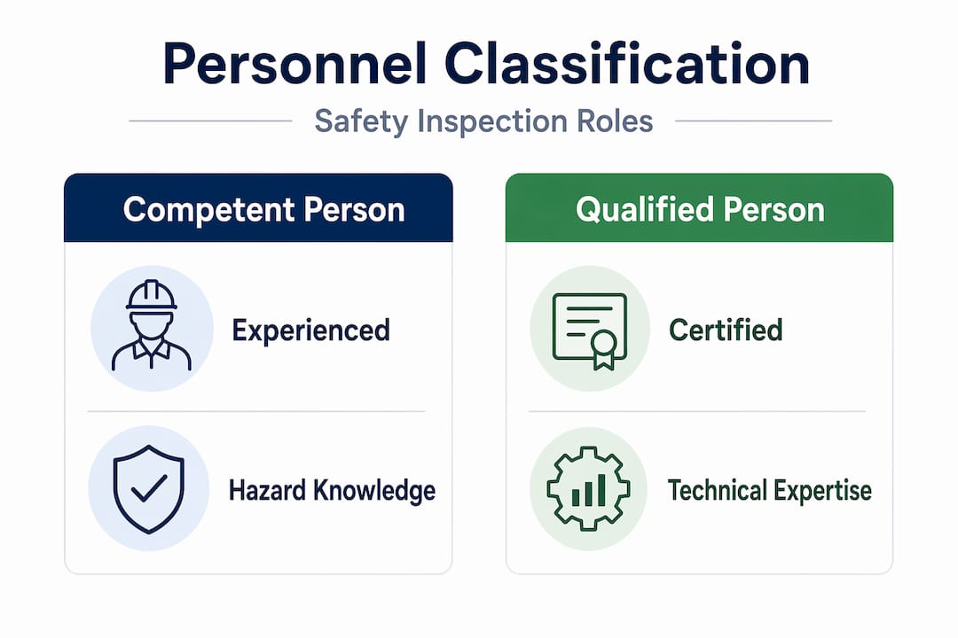 Infographic showing safety personnel classifications