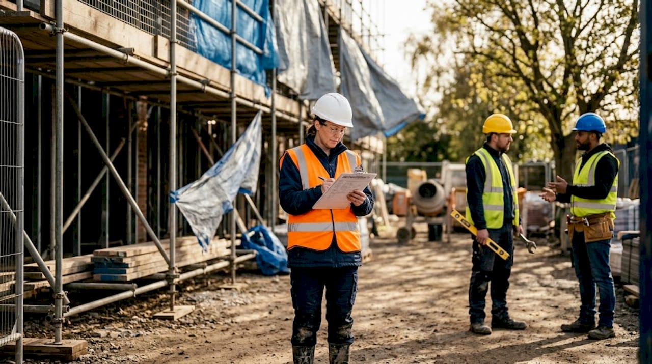 The Role of BCA in Singapore Construction Explained Inspector checking construction site for quality