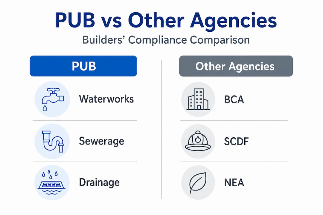 Infographic comparing PUB and other agencies