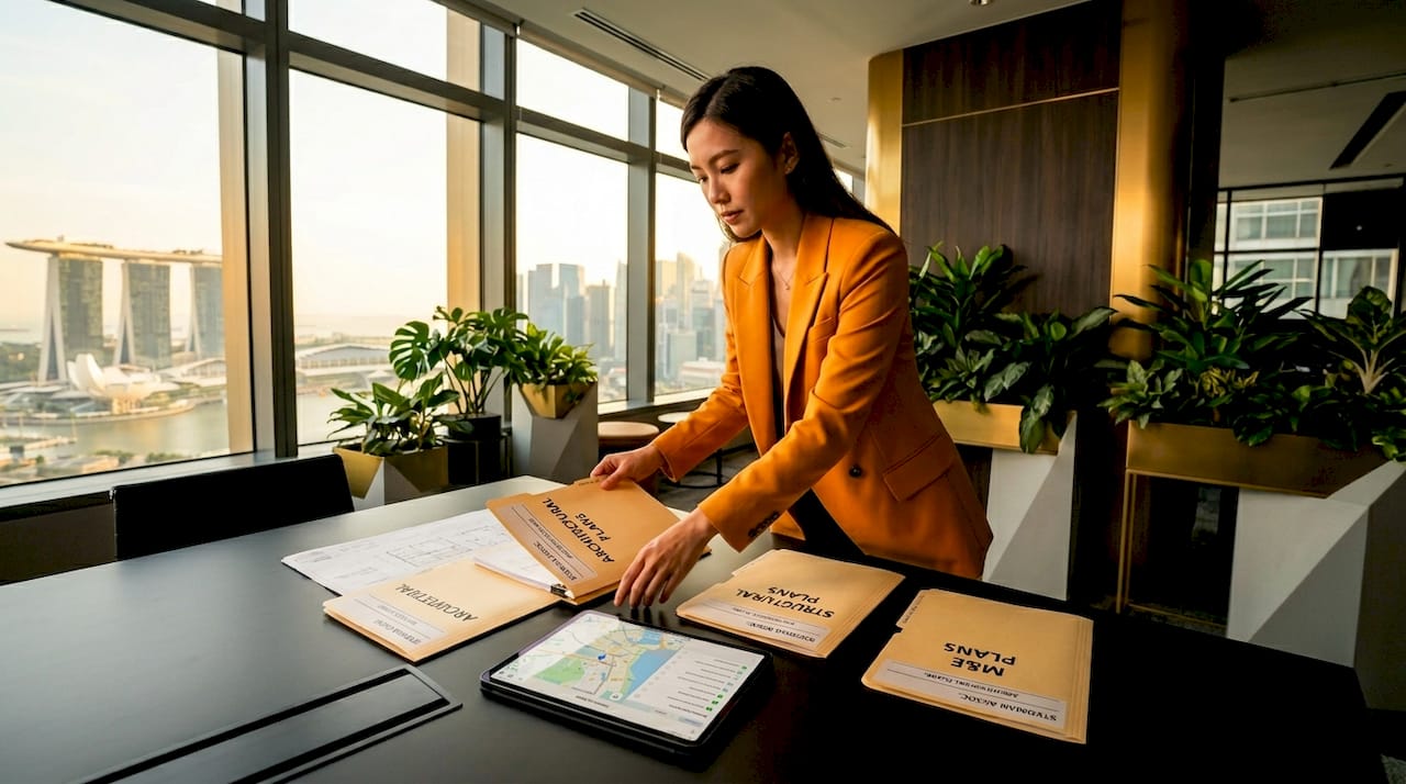 Project coordinator organizing design submission