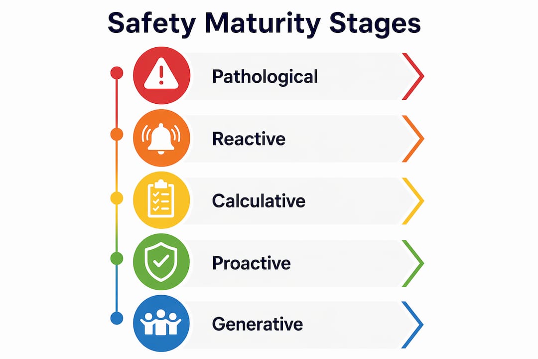 Infographic showing safety maturity stages