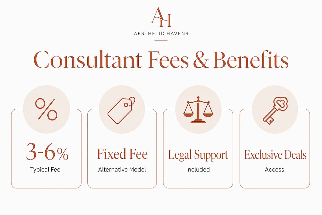 Infographic showing consultant fees and benefits