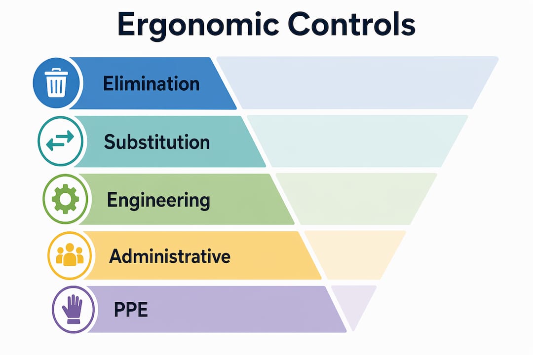 Infographic of ergonomic control hierarchy levels
