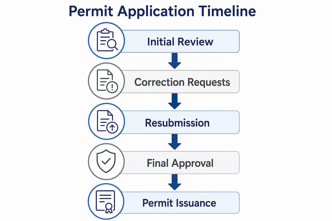 Singapore Building Permits: A 2026 Developer's Guide Infographic showing building permit application timeline steps