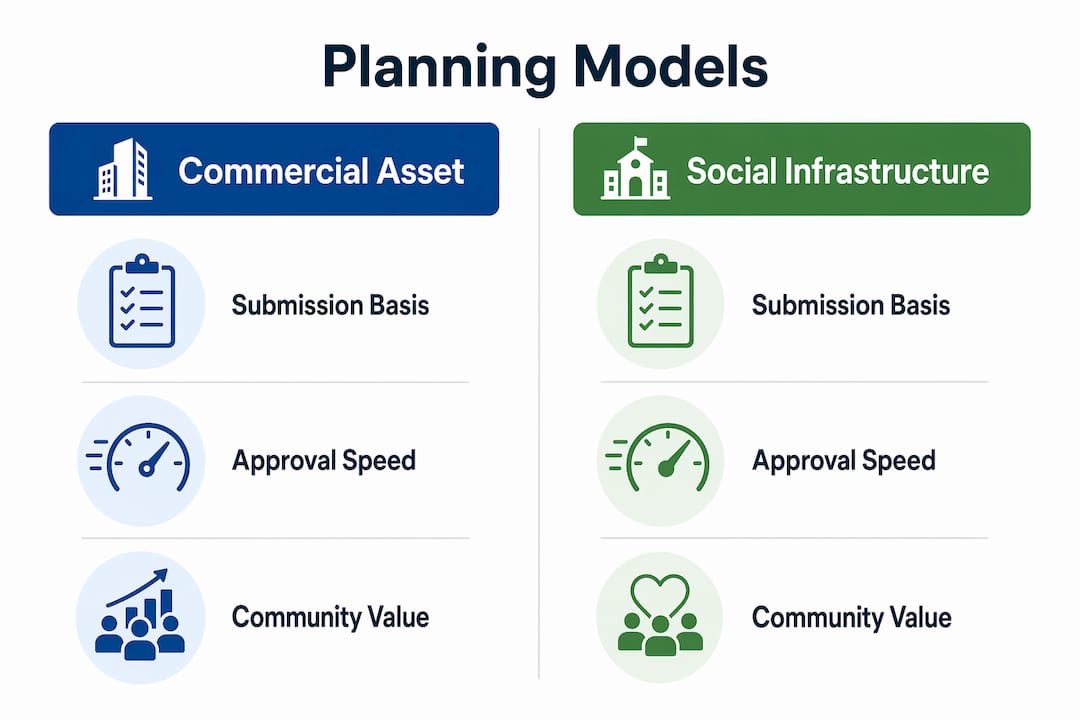 Role of Pub in Construction: Singapore Professionals' Guide Infographic comparing pub planning models in construction