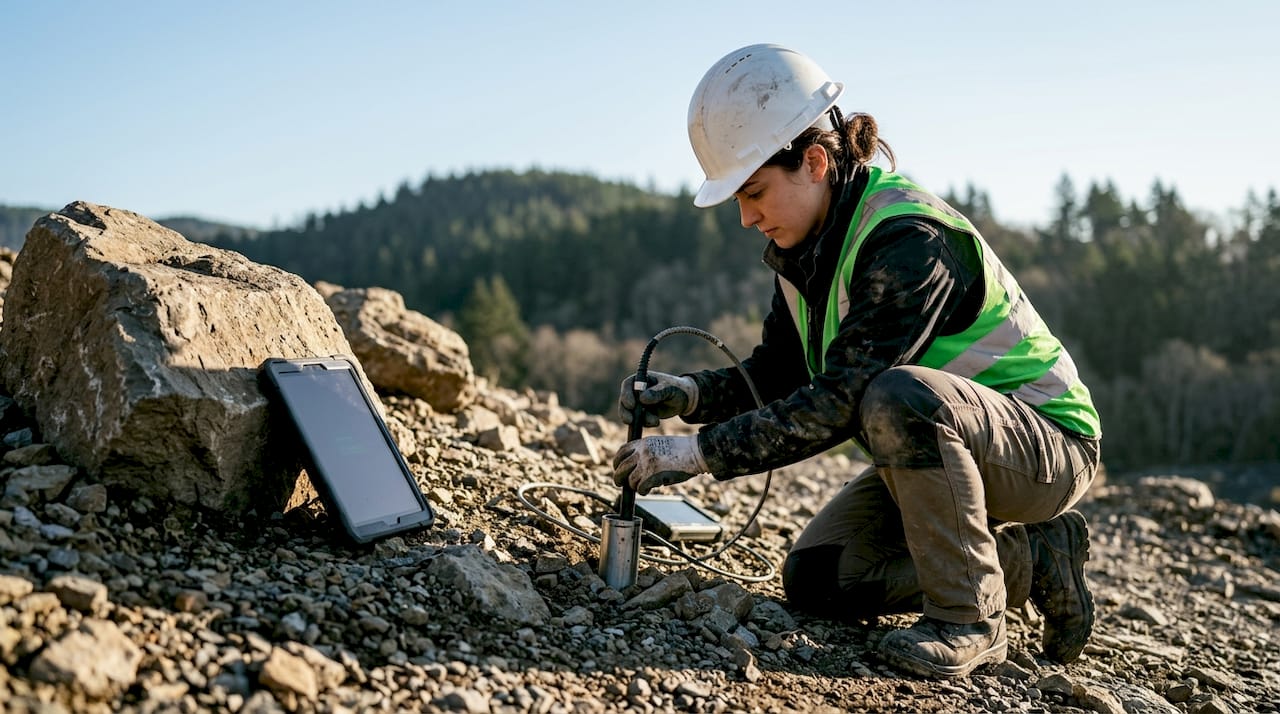 Types of Geotechnical Instrumentation: A 2026 Field Guide Technician installing inclinometer probe outdoors