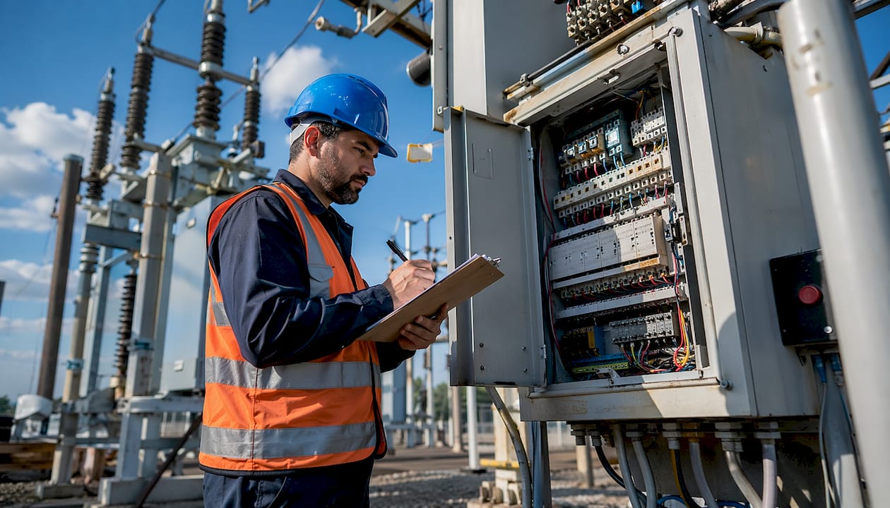 Mechanical and Electrical Approval Guide for Singapore LEW inspecting electrical panels onsite