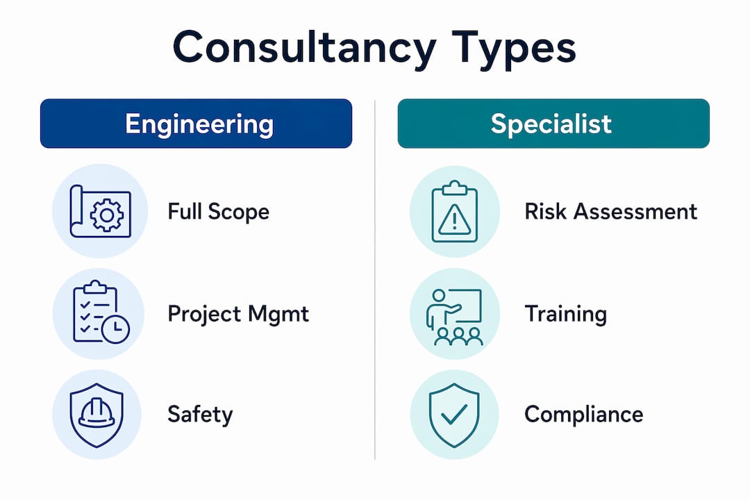 Infographic comparing engineering and specialist consultancies