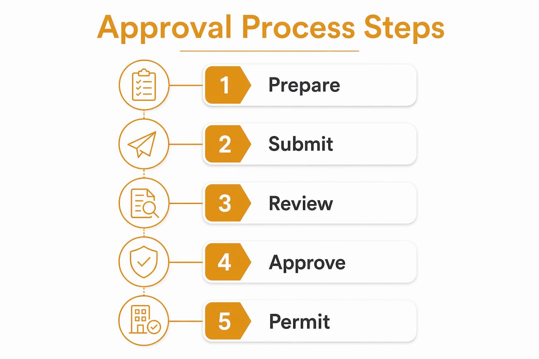 Infographic showing step-by-step BCA structural plan approval