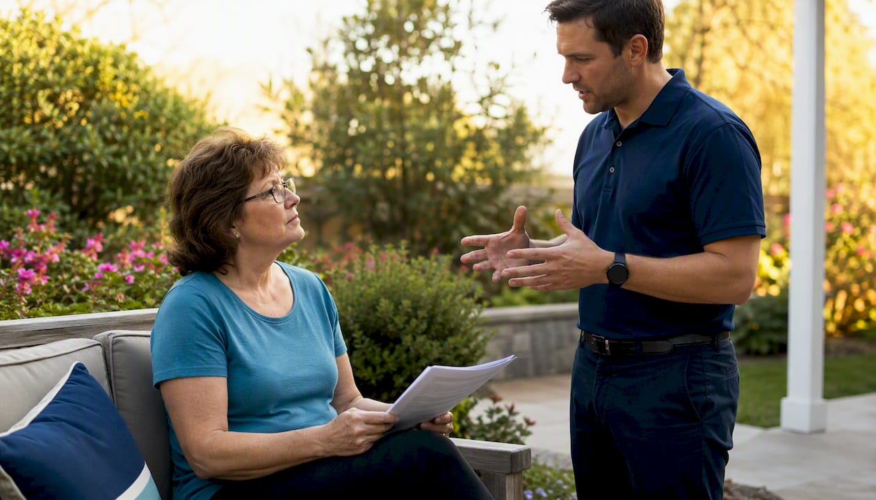Patient and chiropractor discussing spinal safety