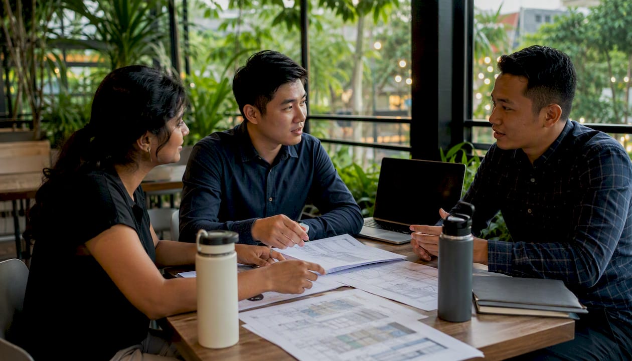 Singapore Building Owner Legal Obligations: Full Checklist Diverse team discussing building compliance plans