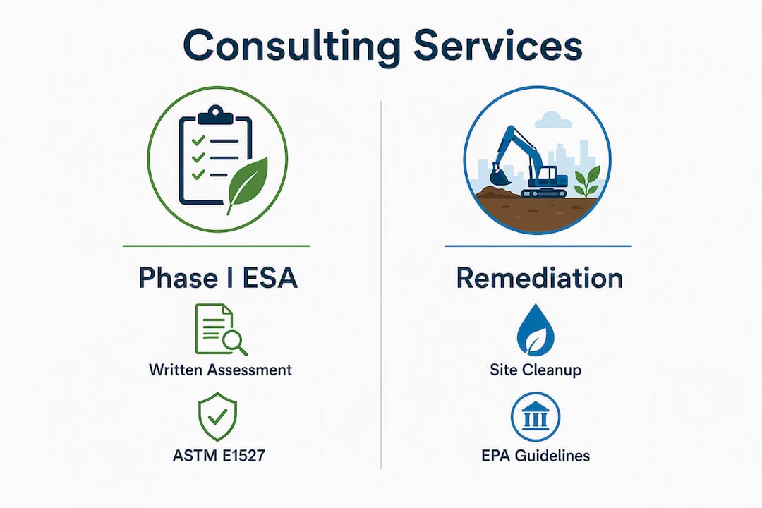 Infographic comparing consulting services and deliverables