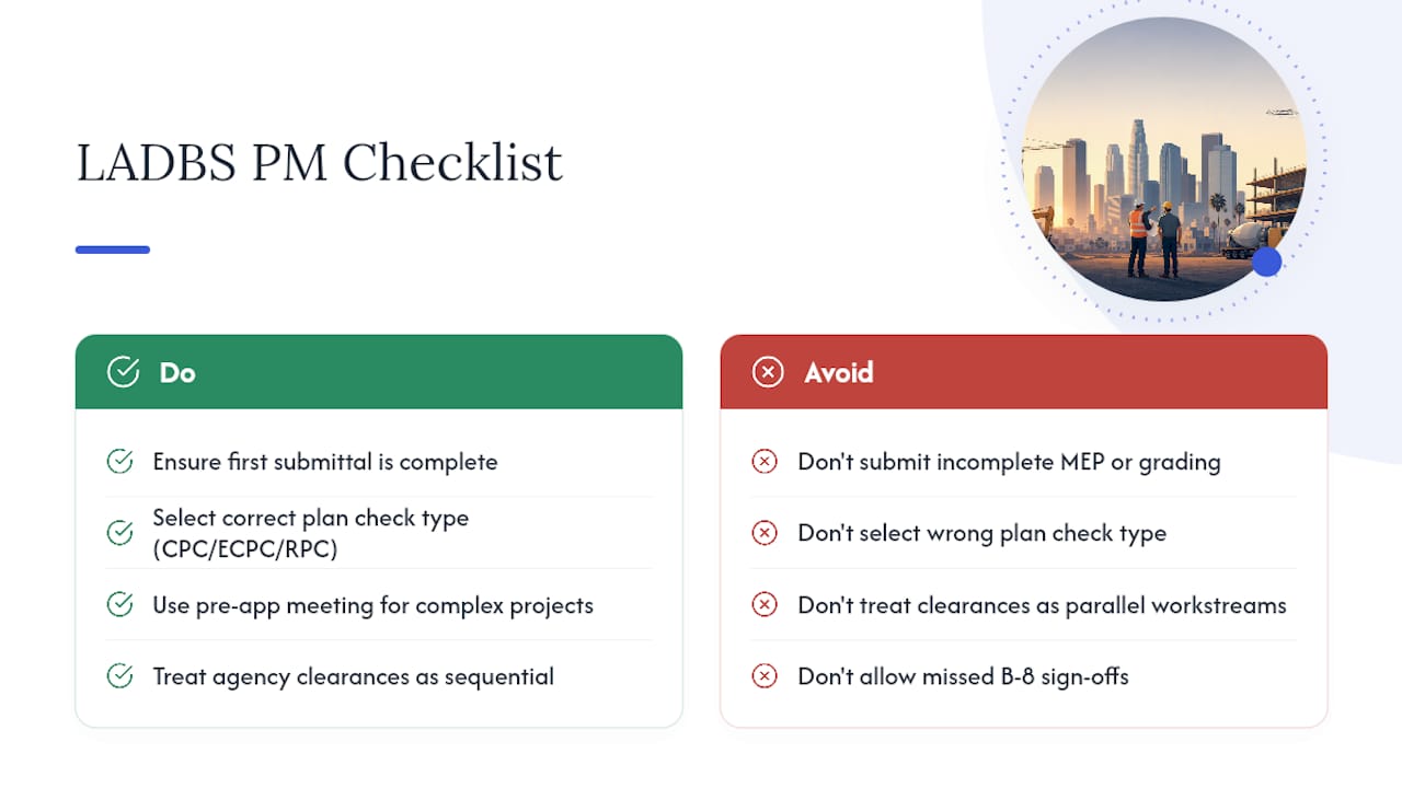 What experienced LADBS project management actually requires — overview diagram