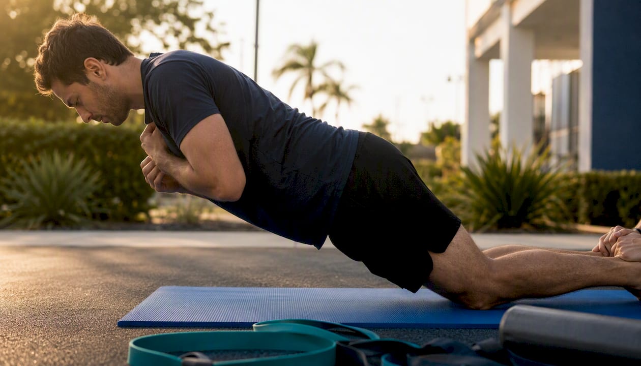 Athlete performing Nordic hamstring curl exercise