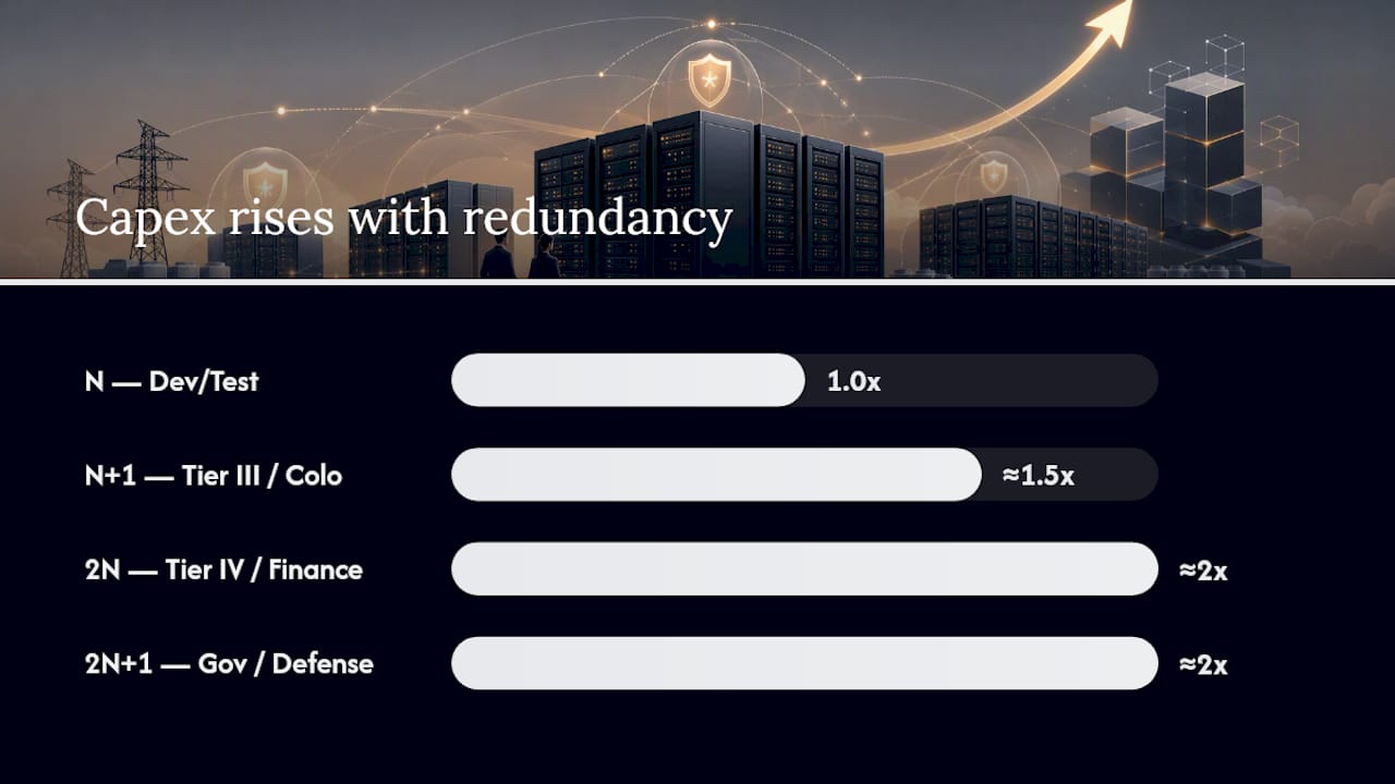 Comparison chart of power redundancy models