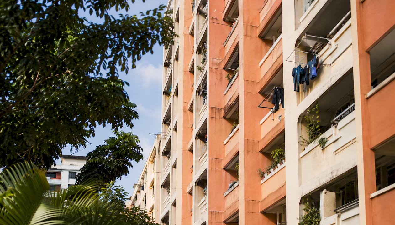 HDB resale estate block exterior in Singapore