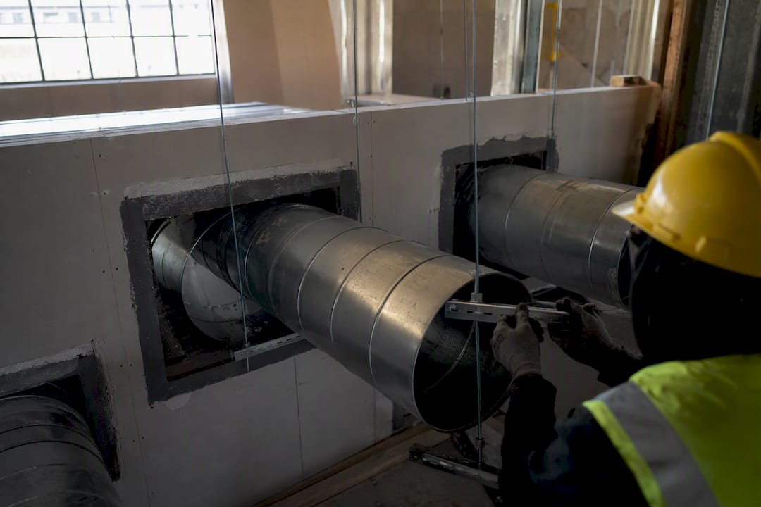 HVAC ducts installed through fire compartment
