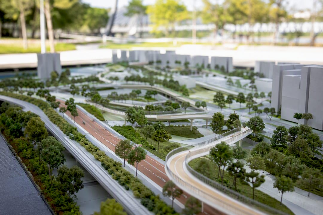 When Is a Traffic Impact Assessment Required in Singapore? Scale model of pedestrian and cycling paths