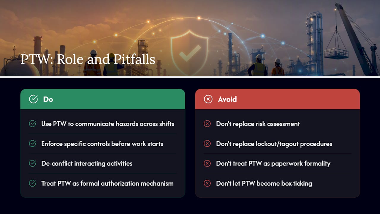 Diagram of permit triggers and hazard types
