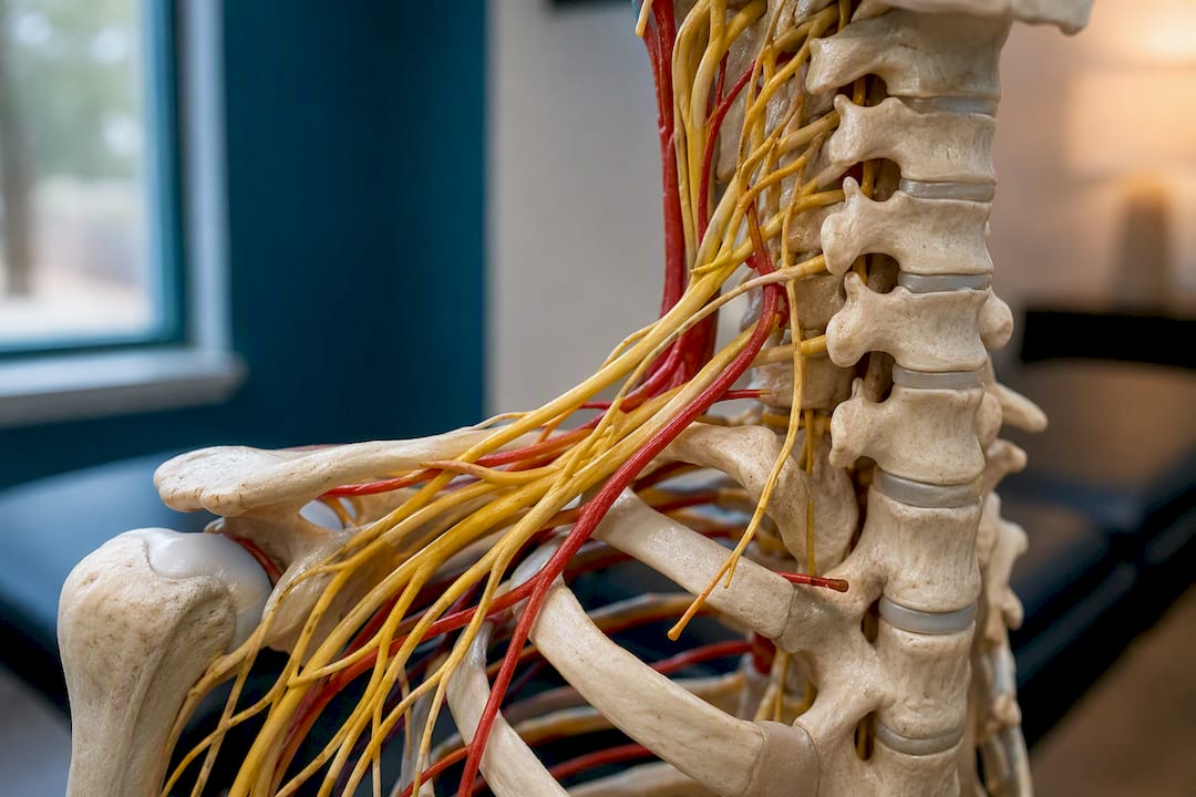 Anatomical model of neck and shoulder nerves