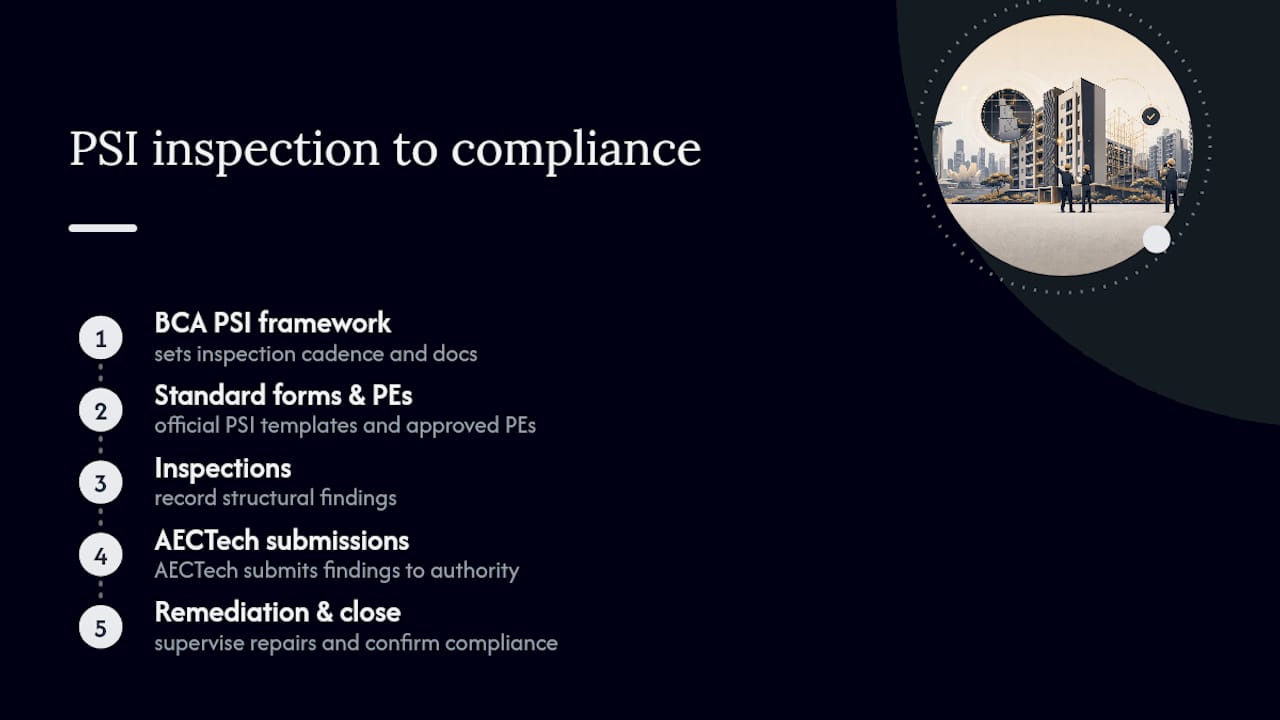 Singapore Owners: Structural Condition Surveys for Budgets and PSI How Singapore's PSI Guidance Shapes Inspection Standards — overview diagram