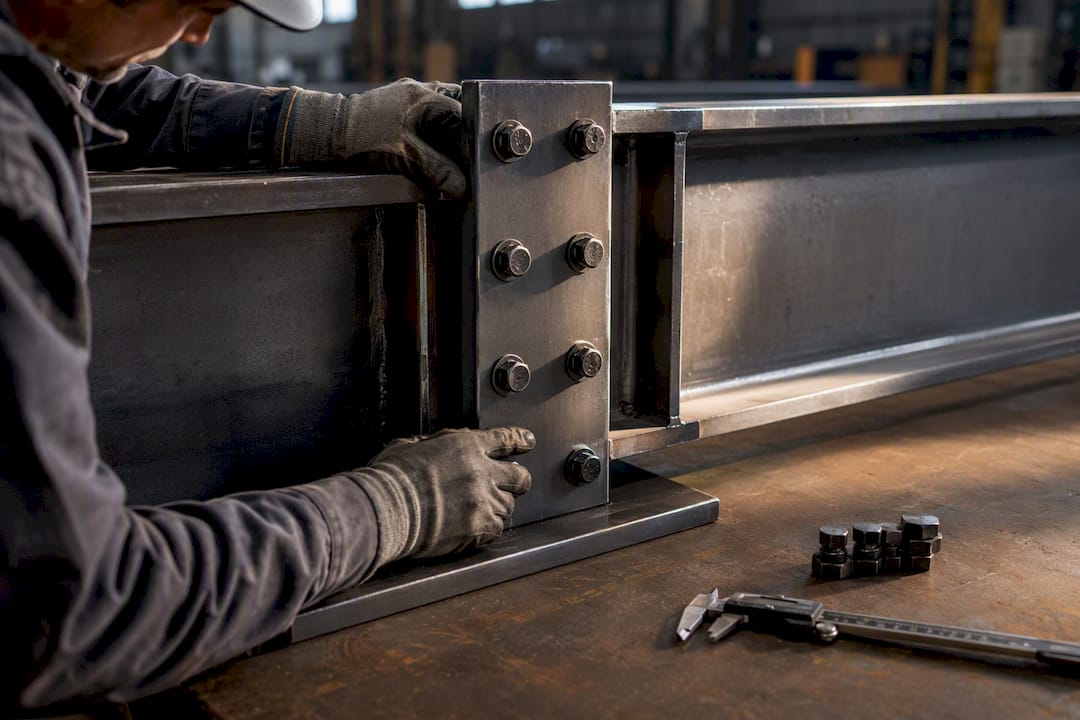6 Step BIM LOD Checklist to Prevent Costly Rework for AEC Teams Steel beam connection with bolt pattern
