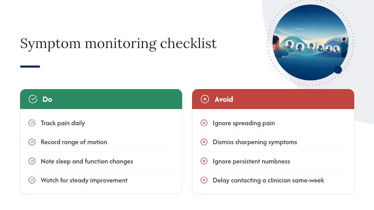 Whiplash symptoms and recovery tracking guide