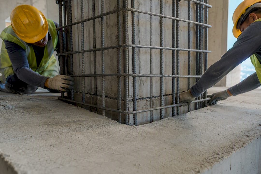 Engineers: Column Jacketing Methods With 25–49% Lab Capacity Gains Column jacket reinforcement meeting floor slab