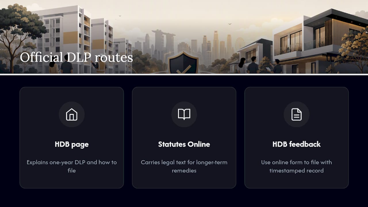 Official Singapore DLP resources and claim route