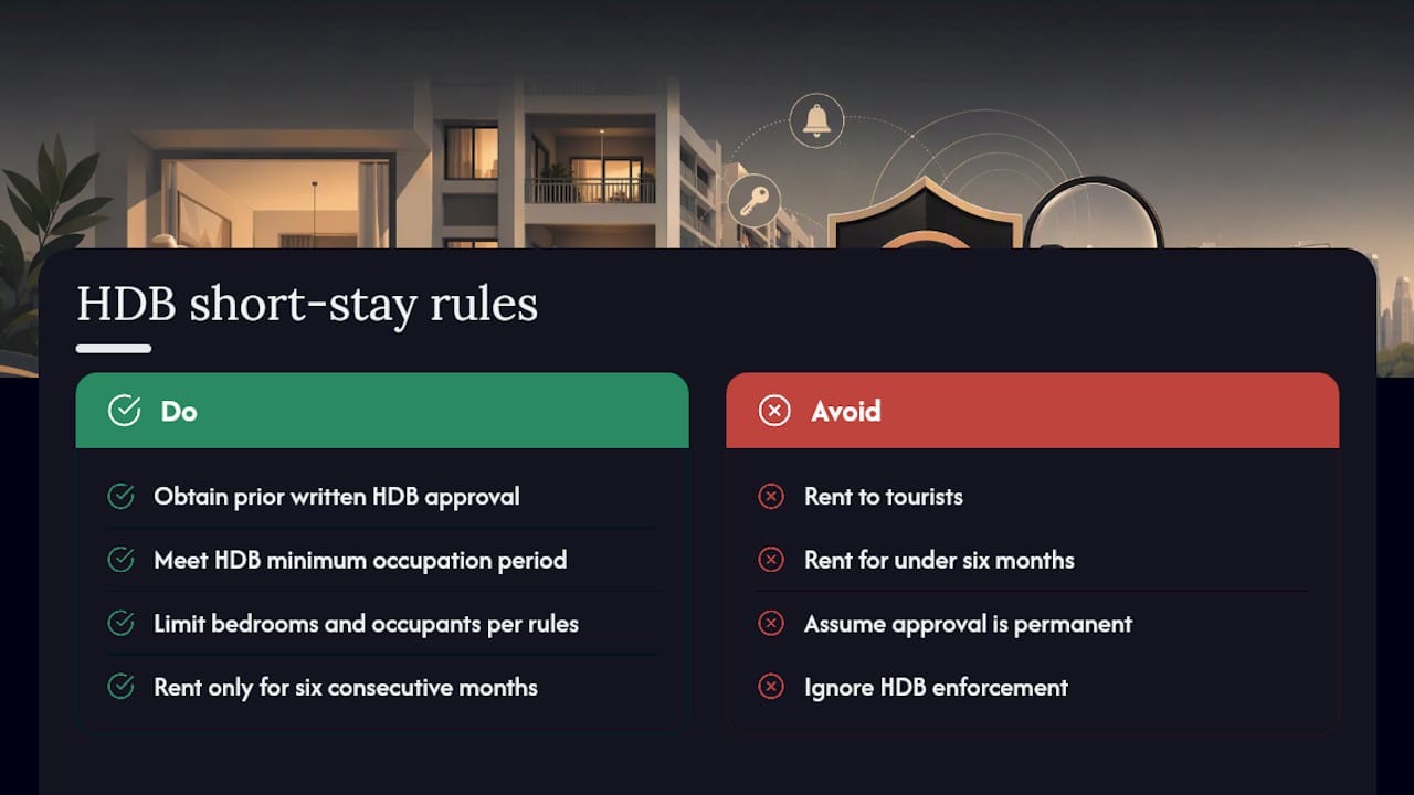 HDB short-stay rules and consequences