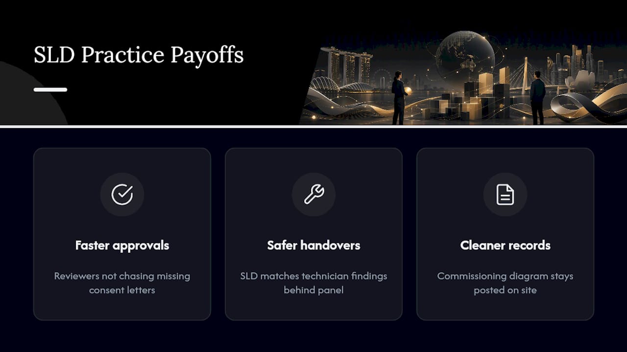 Why Disciplined SLD Practice Pays Off on Singapore Projects — overview diagram