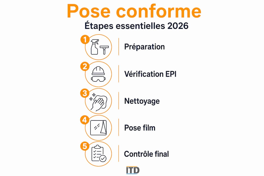 Infographie : les différentes étapes pour installer un vitrage de sécurité