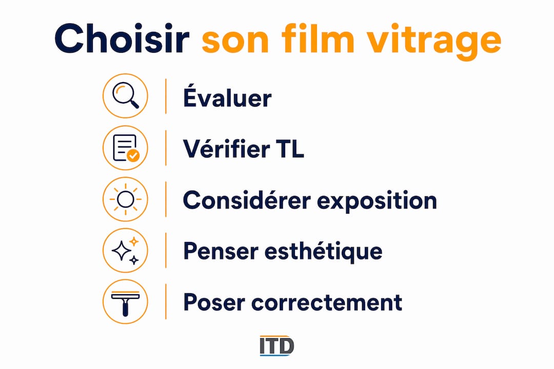 Infographie : comment bien choisir son film pour vitrage, étape par étape
