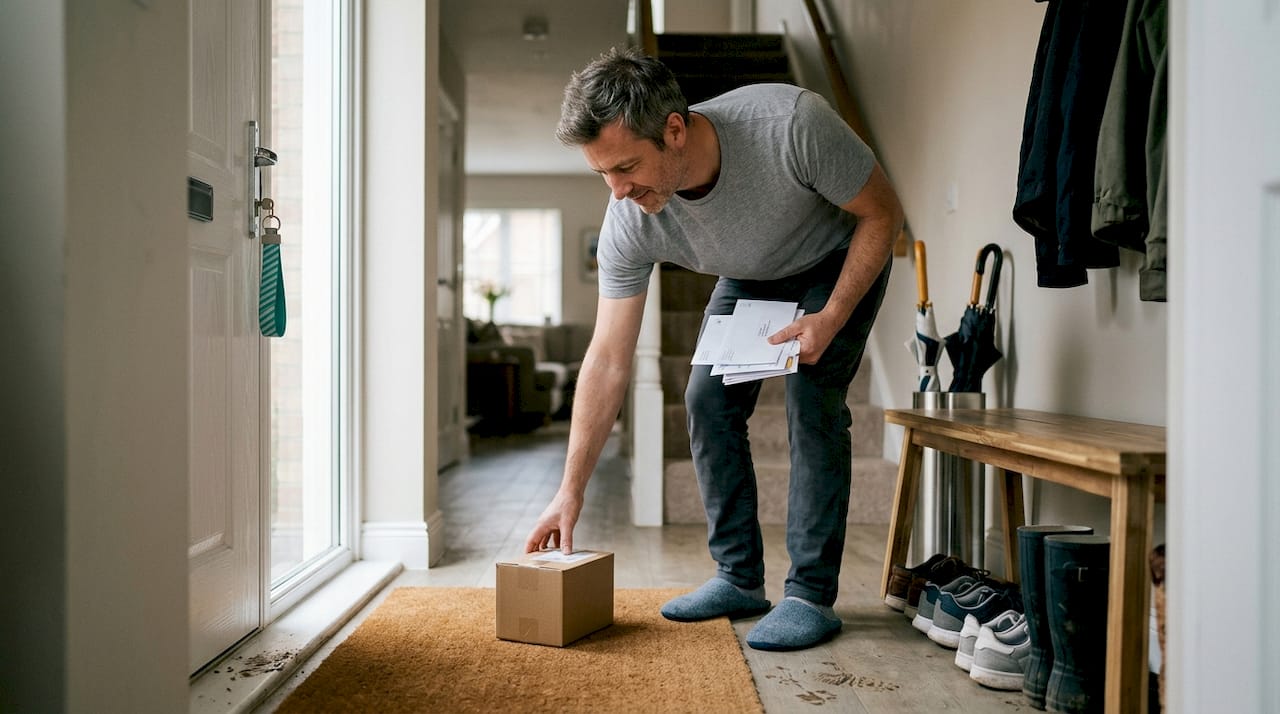 Man receives discreet health test package at home