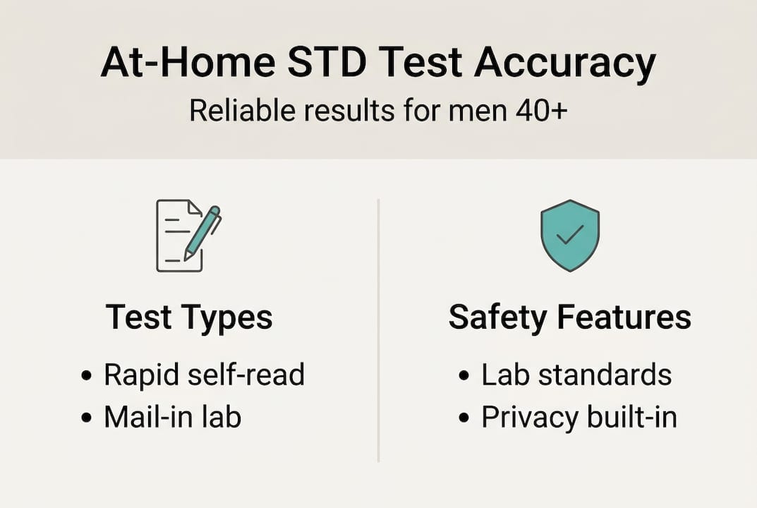 Infographic on home STD test accuracy and safety