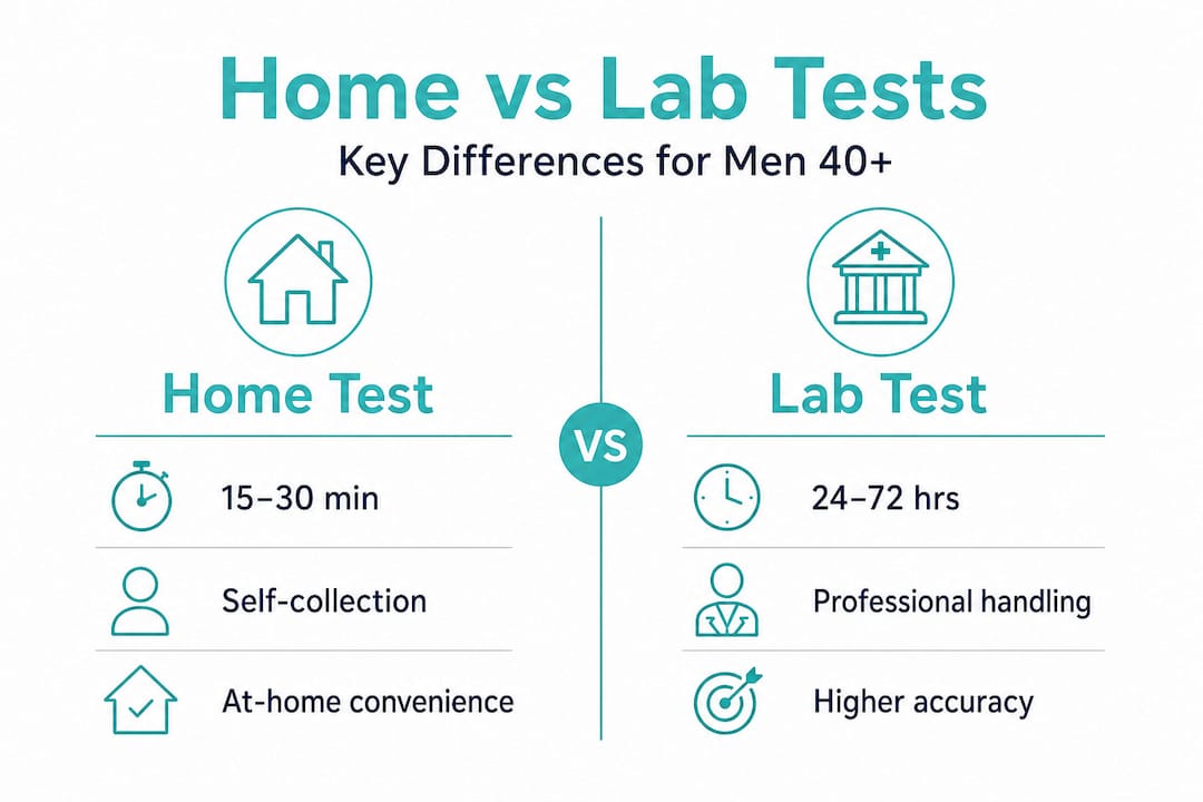 Infographic compares home and lab health tests