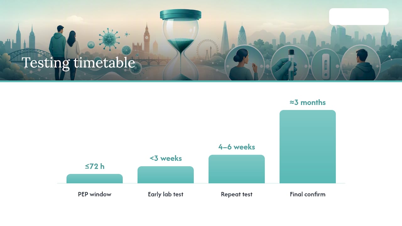 Your testing timetable: PEP, retesting, and confirmation — overview diagram