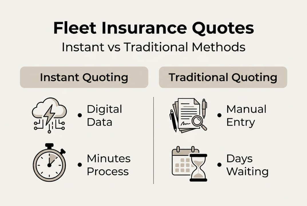 Infographic comparing instant and traditional quotes
