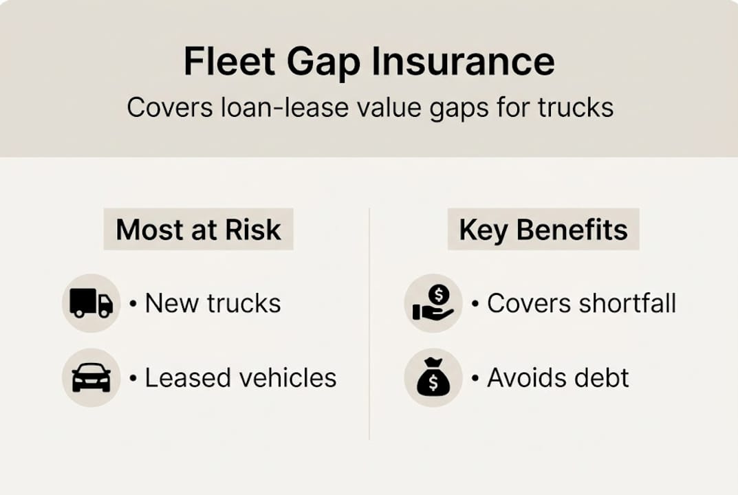 Infographic showing fleet gap insurance benefits