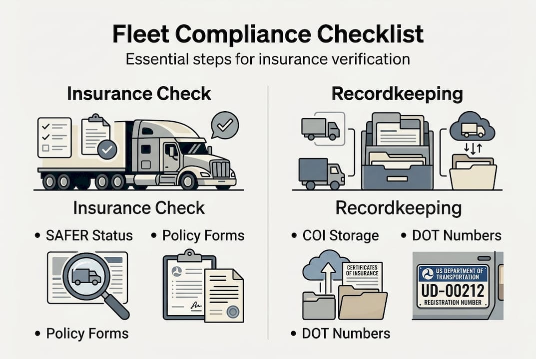 Truck fleet compliance checklist infographic