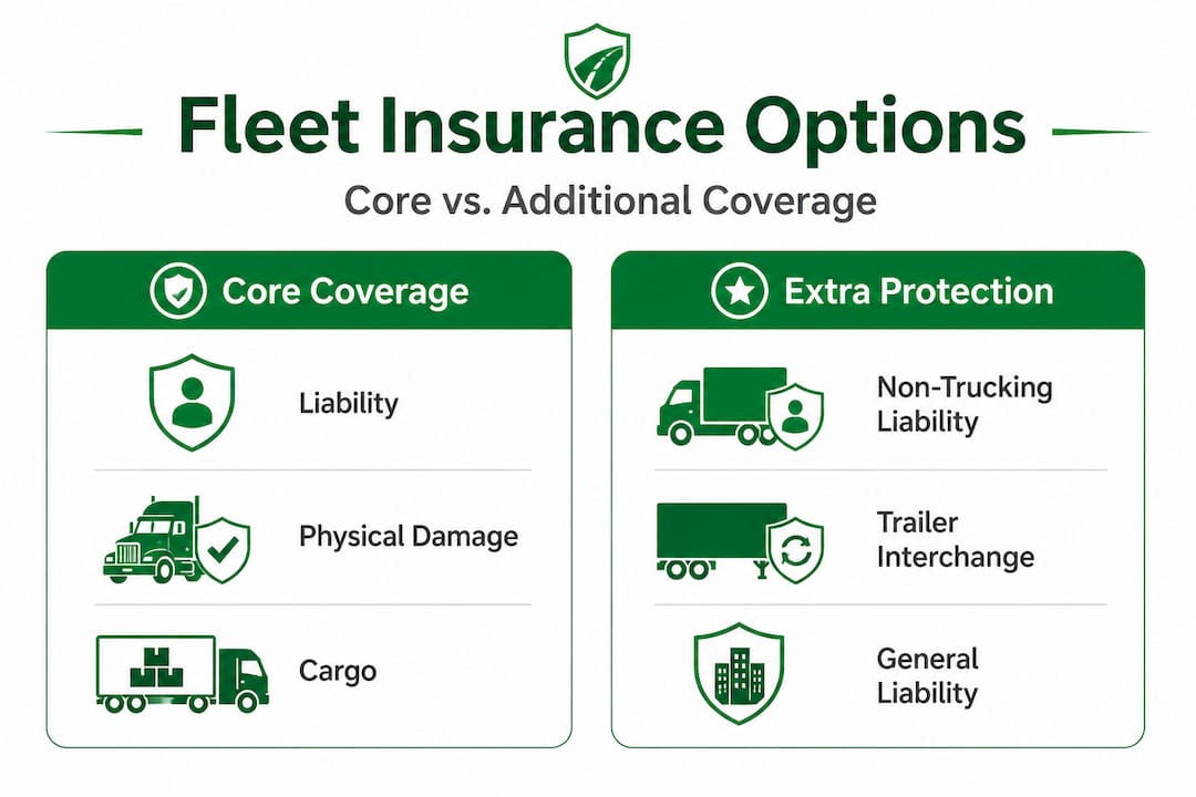Infographic compares core and extra fleet coverage types