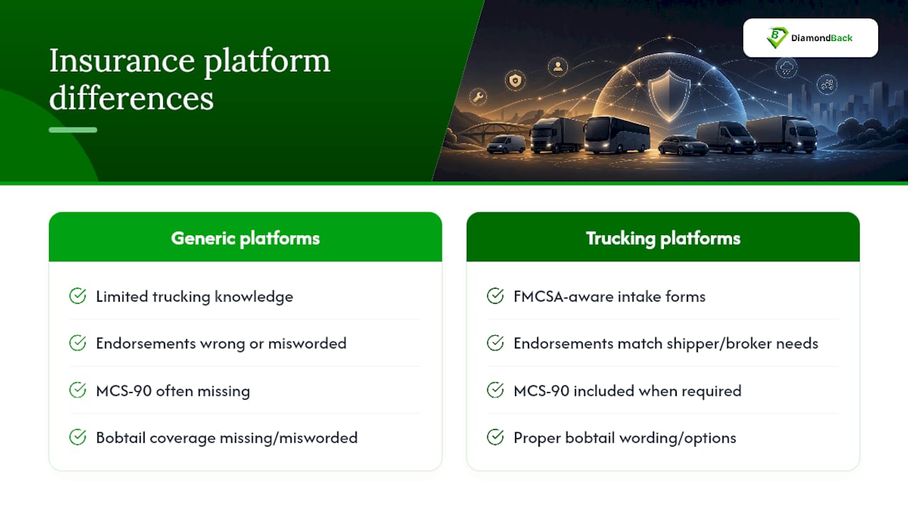What fleet managers often underestimate about online insurance platforms — overview diagram