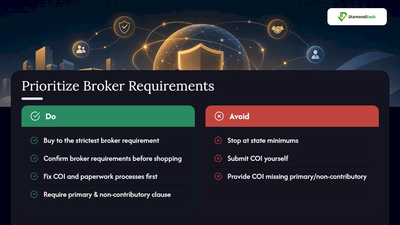 Why Broker Minimums Usually Beat the Legal Minimum — overview diagram