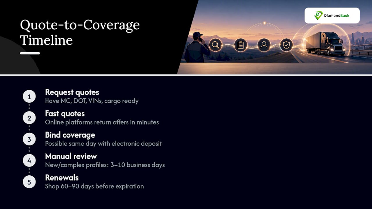 What to Expect When You Request Trucking Insurance Quotes — overview diagram