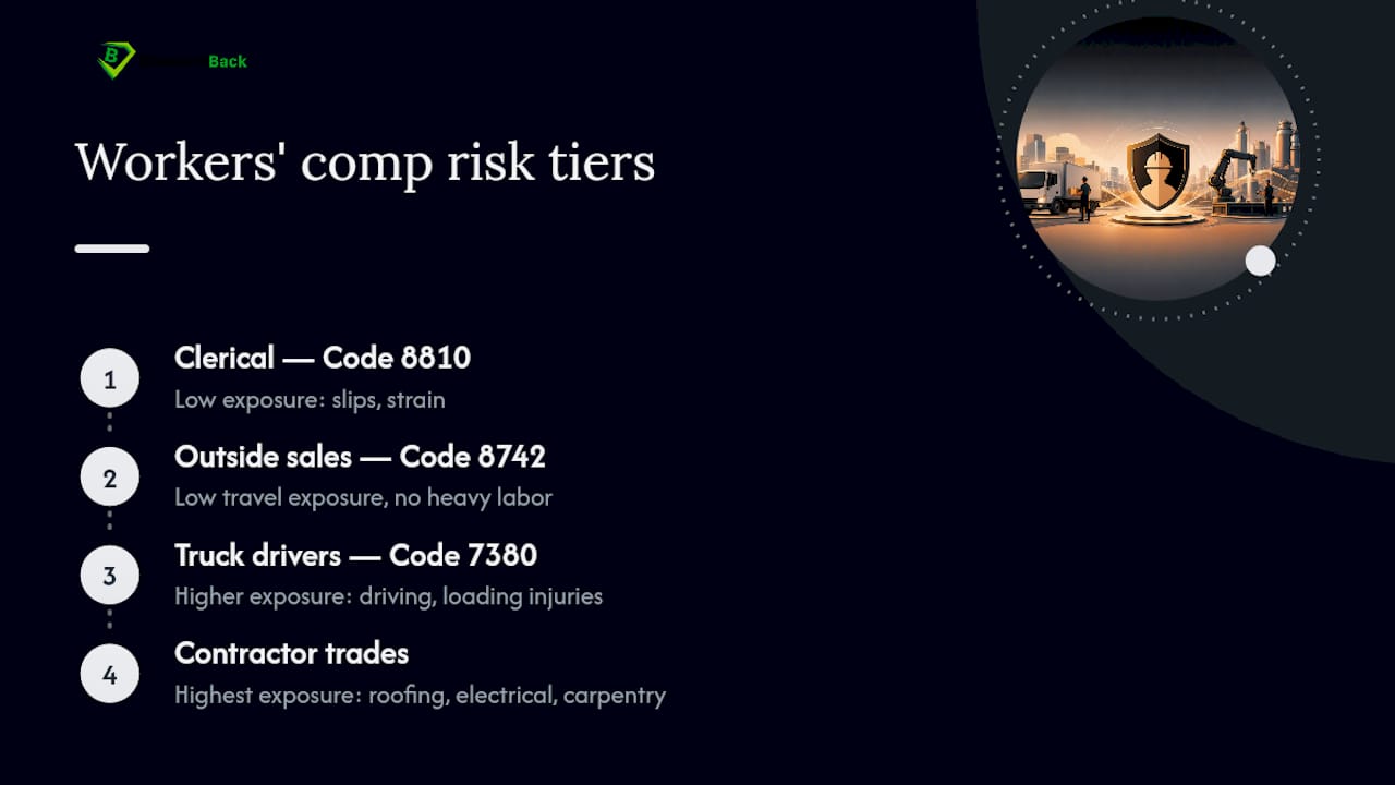 Workers comp class code risk tiers