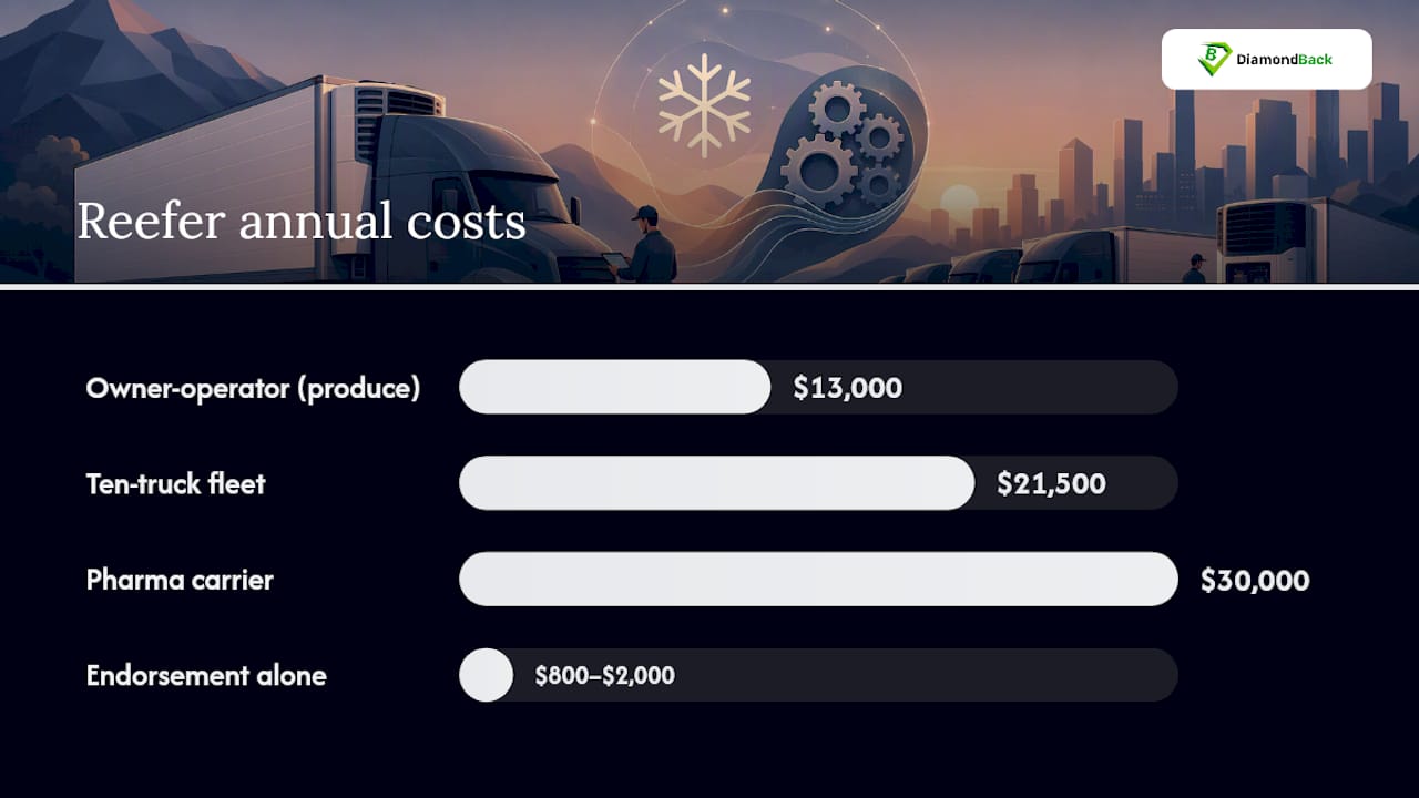 Three reefer insurance cost scenarios