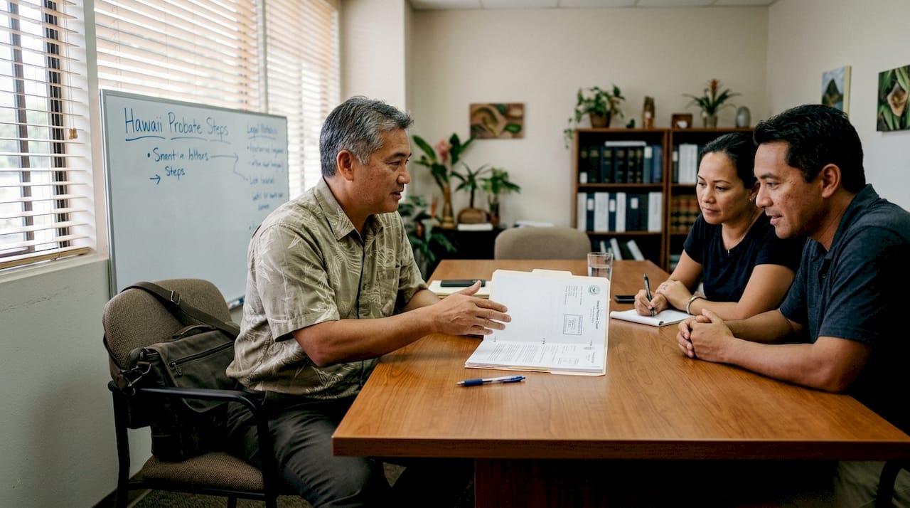 Attorney discusses probate process with siblings