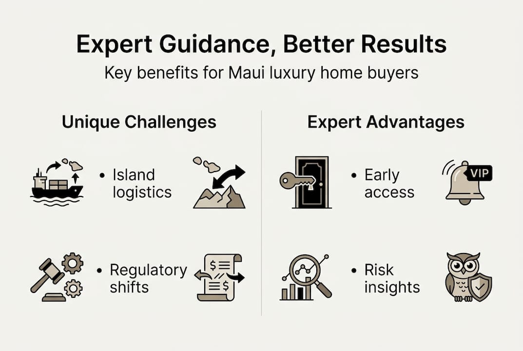 Infographic on expert guidance in Maui market